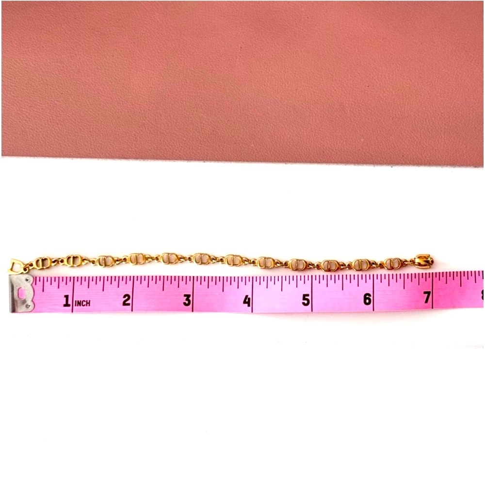 Vintage Dior CD Logo Gold Bracelet - Picture 6 of 8